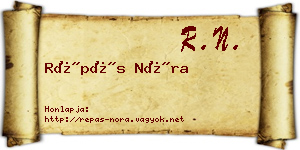 Répás Nóra névjegykártya